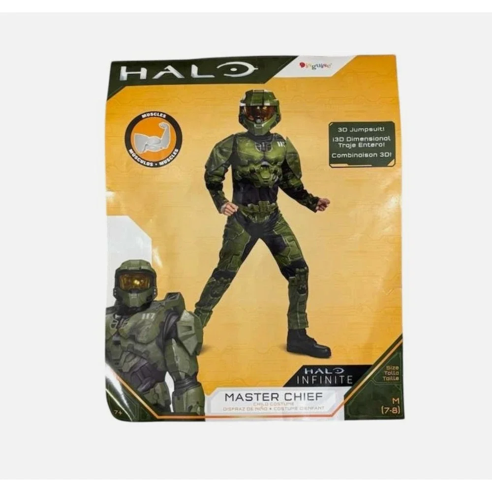 Halo Childs Infinite Master Chief Child Halloween Costume - US Size Medium (7-8)